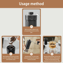 Hand Coffee Grinder, LHKLUK Adjustable Coffee Grinder, Textured ABS Body & Soda-Lime Glass, Ceramic Burr, Compact & Portable for Home/Outdoor/Cold Brew