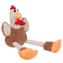 goDog Farm Friends Rooster Plush Toy for Dogs with Chew Guard Technology for Stronger & Longer Play, Soft & Durable, Built-In Squeaker, Brown, Medium