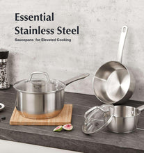 Koch Systeme CS 1&2&3QT Stainless Steel Saucepan Set, 6 Piece Pot Set, Small Pot Set with Lid, Induction Compatible - Brands For Less USA