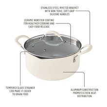 The Pioneer Woman Sutton 34-Piece Ceramic Nonstick Cookware and Bakeware Set, Beige