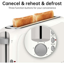 2-Slice Slim Toaster, 6 Shade Settings with Cancel, Reheat & Defrost, 10" Long Slot, Auto Shut off, Removable Crumb Tray, Black
