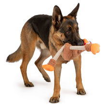 goDog Farm Friends Rooster Plush Toy for Dogs with Chew Guard Technology for Stronger & Longer Play, Soft & Durable, Built-In Squeaker, Brown, Medium