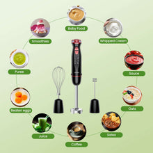 VAVSEA Immersion Blender, 1100W 5-in-1 Hand Blender, 24-Speed Handheld Stick Blender for Kitchen, Chopper, Beaker, Whisk, Milk Frother, for Baby Food Processor/Smoothies, New