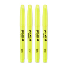 Pen+Gear Pocket Highlighters, Chisel Tip, Yellow, 4 Count