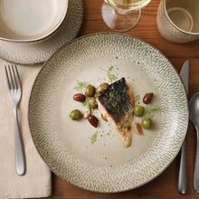 Gibson Elite Jasper 16 Piece Plates and Bowls Reactive Glaze Dishes Stoneware Ceramic Dinnerware Set - Service for 4 - Brands For Less USA