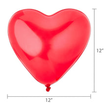 12" Red Heart Shaped Latex Balloons, 5 Pieces Per Pack, by Way To Celebrate (Pack of 2)