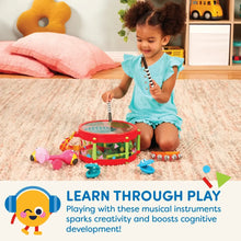 Battat Animal Jamboree Toy Drum and 4 Musical Instruments, Toddler and Preschool Toys