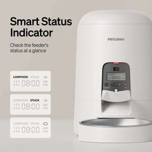 Petlibro 2L Air Automatic Cat Feeder, Battery-Operated Food Dispenser with 180-Day Battery Life, AIR Timed Feeder for Cats & Dogs, White