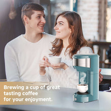 MINI Single Serve Coffee Maker,Instant Coffee Maker One Cup for K Cup & Ground Coffee,Portable Capsule Coffee Machine with 6 to 14oz Reservoir,90 Seconds Fast Brewing and One Button Operation