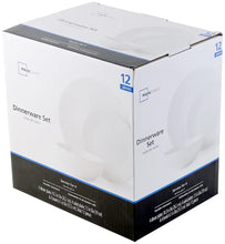 Mainstays Glazed White Stoneware Dinnerware Set, 12-Pieces - Brands For Less USA