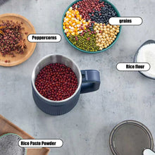 Small Powder Grinding Machine, Grain mills, Herb Grinder, Spice Grinder, Electric Coffee Grinder, Multifunctional Grinding Machine with 304 Stainless Steel Blade,Blue