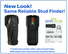 Onn TV Wall Mount Installation Toolkit with Battery Operated Electronic Stud Finder, 6 Pieces, 1.15 lb, Black, 1 Each