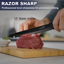 Vesteel Knife Set for Kitchen with Block, 15 Pcs High Carbon Stainless Steel Kitchen Knife Set with Self Sharpening