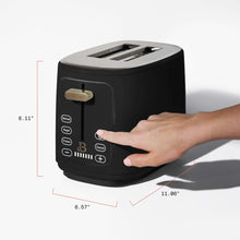 Beautiful 2 Slice Toaster with Touch-Activated Display, Black Sesame by Drew Barrymore