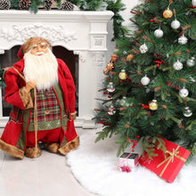 DAKIMOE Christmas Tree Skirt White Plush Skirts Xmas Decorations for Merry Christmas Party Faux Fur, 30 inches