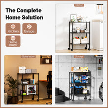 edx 3 Tier Metal Shelving Unit, 23.62"W x 13.78"D x 30"H Height Adjustable Wire Storage Shelves Holds Up to 750 LBS, Black