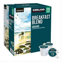 Kirkland Signature Coffee Organic Breakfast Blend K-Cup Pod, 120-count