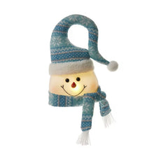 1pc Classic Style Lighted Snowman Christmas Tree Topper - Plush Fabric, Battery Operated (2 AA Not Included), Festive Holiday Ornament for Xmas Party Decor