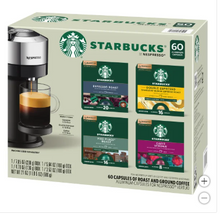 Starbucks Coffee and Espresso Capsules for Nespresso Vertuo Machines 60-count Variety Pack, 100% Arabica Coffee