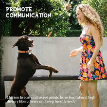 ASMPET Sweet Potato Dog Treats, Natural Chicken Jerky & Sweet Potato Chews for All Dogs, 15pcs