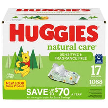 Huggies Natural Care Sensitive, Fragrance Free Baby Wipes, 17 Packs (1088 Ct.)