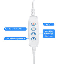 Set of 2 Fabric Table Lamp, Modern Dimmable Nightstand Lamp Bedside Desk Lamp, With Shade & LED Strip, For Bedroom Living Room, USB Interface