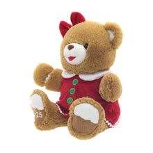 Gingerbread Girl 2025 Teddy Bear Christmas Plush, Brown, 15", by Holiday Time