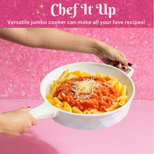 Paris Hilton 4 Quart Cast Aluminum Jumbo Cooker, White Rainbow Iridescent