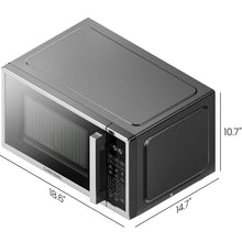 Chefman 0.9 Cu ft Countertop Microwave Oven, 900 Watts - Stainless Steel