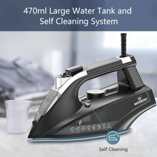 Moosoo Steam Iron 1800W Dry Iron Lightweight Anti-drip Iron with Auto-Off, ST1800