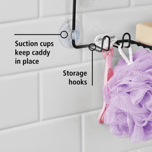 Mainstays Premium Matte Black Hanging Shower Caddy with 2 Shelves and Soap Tray