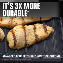 George Foreman 4-Serving Non-Stick Removable Dishwasher Safe Plates, Grill and Panini Maker, Durable Easy-to-Clean Plastic Housing