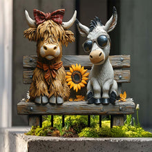 Whimsical Cow And Donkey Shaped Acrylic Flower Pots Outdoor Garden Decor Novelty Planter With Ground Stake For Yard Patio And Farmhouse Themed Decor - Brands For Less USA