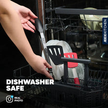 JEEXI Non-Stick Black Kitchen Tongs for Cooking with Silicone Tips Stainless Steel Tongs 450℉ Locking Set 3, Cooking Serving Grilling Barbecuing Salads Kitchen Clips Easy to Use - Brands For Less USA