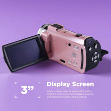 Vivitar PopCam Digital Camcorder, 48MP, Full HD 1080p Video Camera with 3" Flip Screen, 16x Digital Zoom, Built-in Microphone, Compact Vlogging Camera for Beginners, Travel, & Family Recording