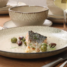 Gibson Elite Jasper 16 Piece Plates and Bowls Reactive Glaze Dishes Stoneware Ceramic Dinnerware Set - Service for 4 - Brands For Less USA