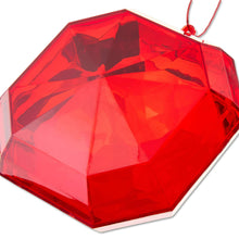 4 Count Red Square Gem Christmas Ornaments, by Holiday Time