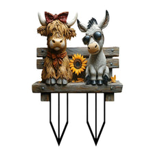 Whimsical Cow And Donkey Shaped Acrylic Flower Pots Outdoor Garden Decor Novelty Planter With Ground Stake For Yard Patio And Farmhouse Themed Decor - Brands For Less USA