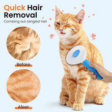 Jewyow Pet Grooming Brush - Deshedding Tool for Dogs & Cats, Short/Long Hair - Indoor Cat Brush for Shedding, Gentle Cleaning Comb for Puppies & Kittens