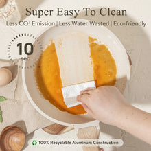 Carote 19 Pcs Nonstick Cookware Sets, Granite Pots and Pans Set Non Stick, White