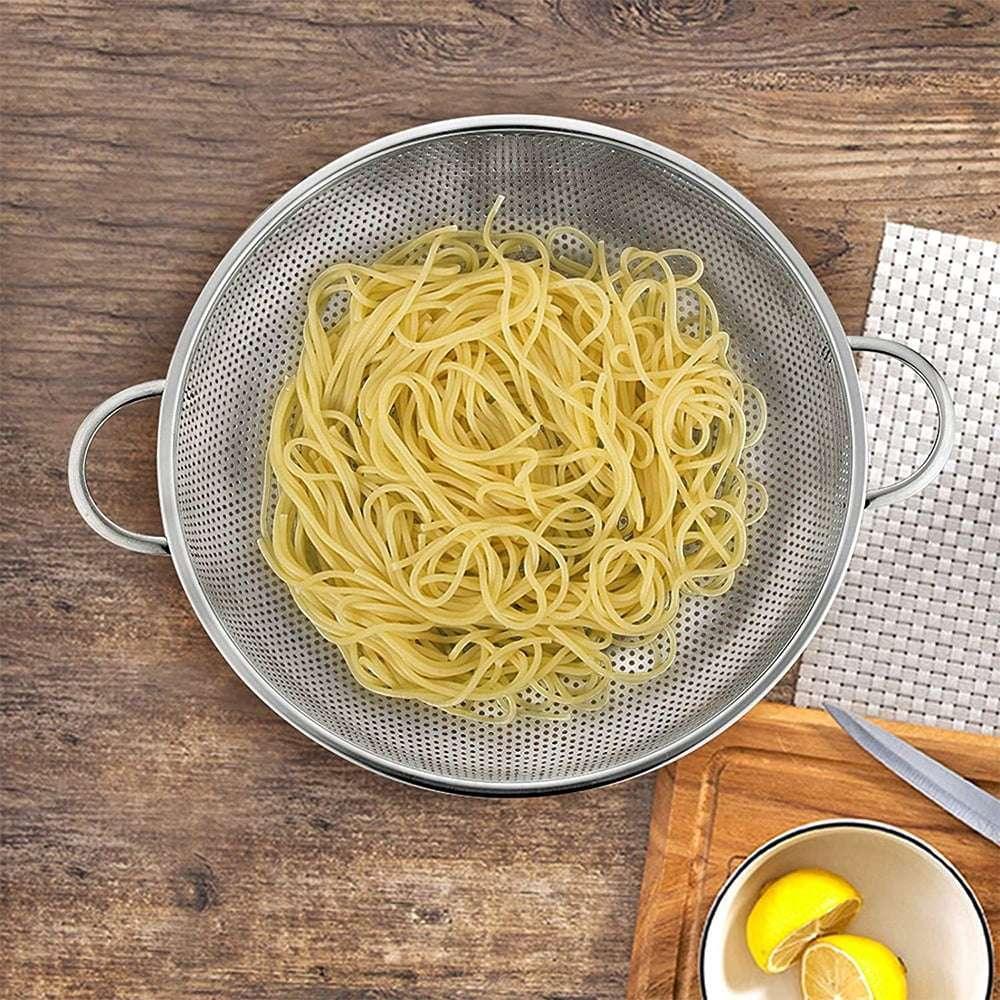 VeSteel Colander Set of 3, Stainless Steel Micro-Perforated Colanders ...