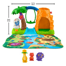 Fisher-Price Little People Dinosaur Village & Play Mat Toddler Playset, 3 Toy Figures