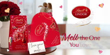 Lindt LINDOR Valentine's Day Strawberries and Cream White Chocolate Candy Truffles, 8.5 oz. Bag