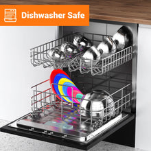 TINANA Mixing Bowls with Lids: Stainless Steel Mixing Bowls Set, Metal Nesting Mixing Bowls for Kitchen, 7/4.5/3.0/2.0/1.5/1.0/0.7QT, Great for Prep, Baking, Serving