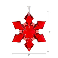 Red & White Snowflakes Mini Christmas Ornaments, 4 Count, by Holiday Time