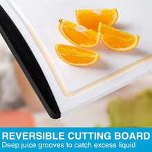 Cutting Boards for Kitchen, Plastic Cutting Board Set of 3, Dishwasher Safe Cutting Boards w/Juice Grooves for Meat, Veggies, Easy Grip Handle, Serveware Accessories