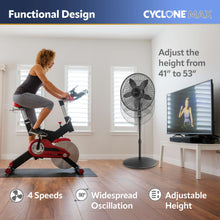 Lasko Cyclone Max 18" Oscillating Pedestal Fan with Remote, Adjustable Height and 4 Speeds for Whole Room Cooling, Black, S18605