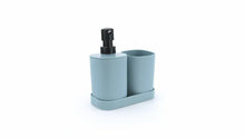 Mainstays 3-Piece Plastic Bathroom Sink Set, Blue