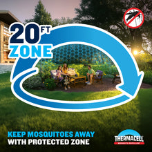 Thermacell E-ZoneGuard Patio Rechargeable Mosquito Repeller with 8-Hr Refill and 5.5-Hr Battery, Black
