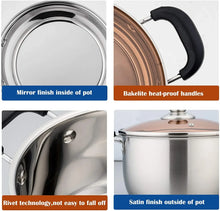 Vesteel 3 Quart Stock Pot, Stainless Steel Metal Pasta Soup Pot with Glass Lid for Cooking, Heat-Proof Double Handles, Heavy Duty & Dishwasher Safe - Brands For Less USA